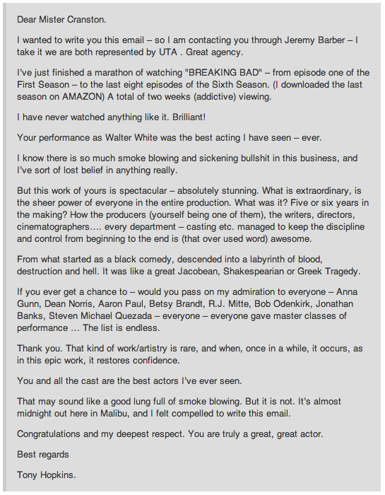 Anthony Hopkins Says Bryan Cranston S Acting In Breaking Bad Is The Best He S Ever Seen Eejournal